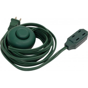 SHOPRO 12 ft. 16/2 Indoor Extension Cord Foot Switch - Green
